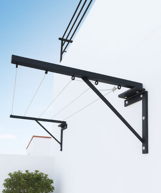 Foldable Wall-Mounted Clothesline with 30 Feet Free Rope