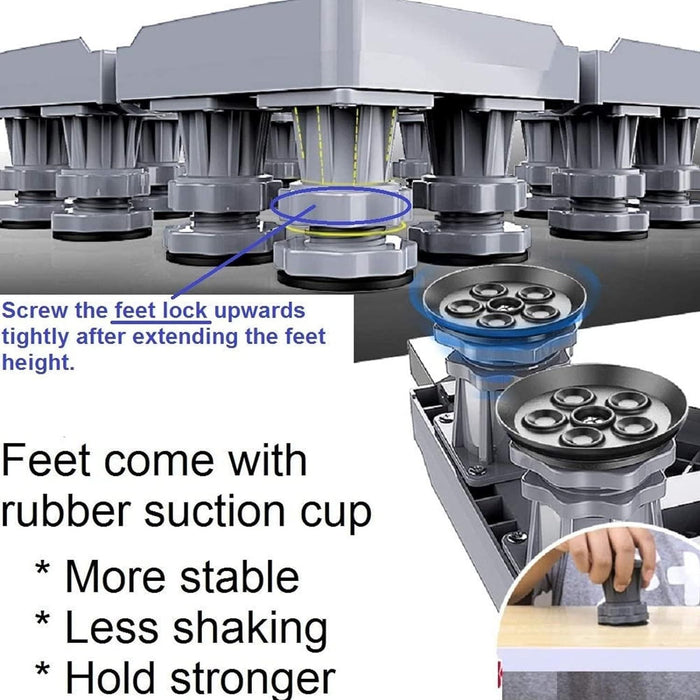 Multifunctional Shock-absorbing, Moving and Height Increasing Base Pad