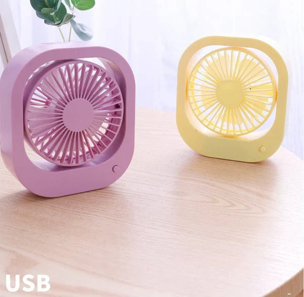 USB Desk Fan Portable Desktop Table Fan With 2 Speed 180 Rotation Adjustable Strong Wind Quiet Mini Fan For Office Household